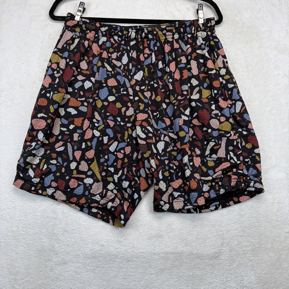 Nice Laundry Shorts Men's XL Black Geometric Print Lounge Sleep Pajama Boxer